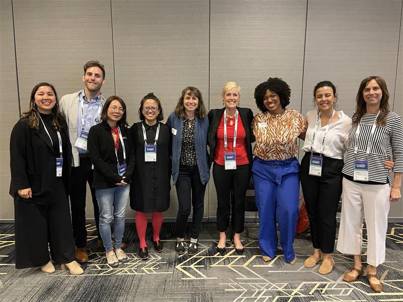 A group of attendees pose at the Code for America Summit.