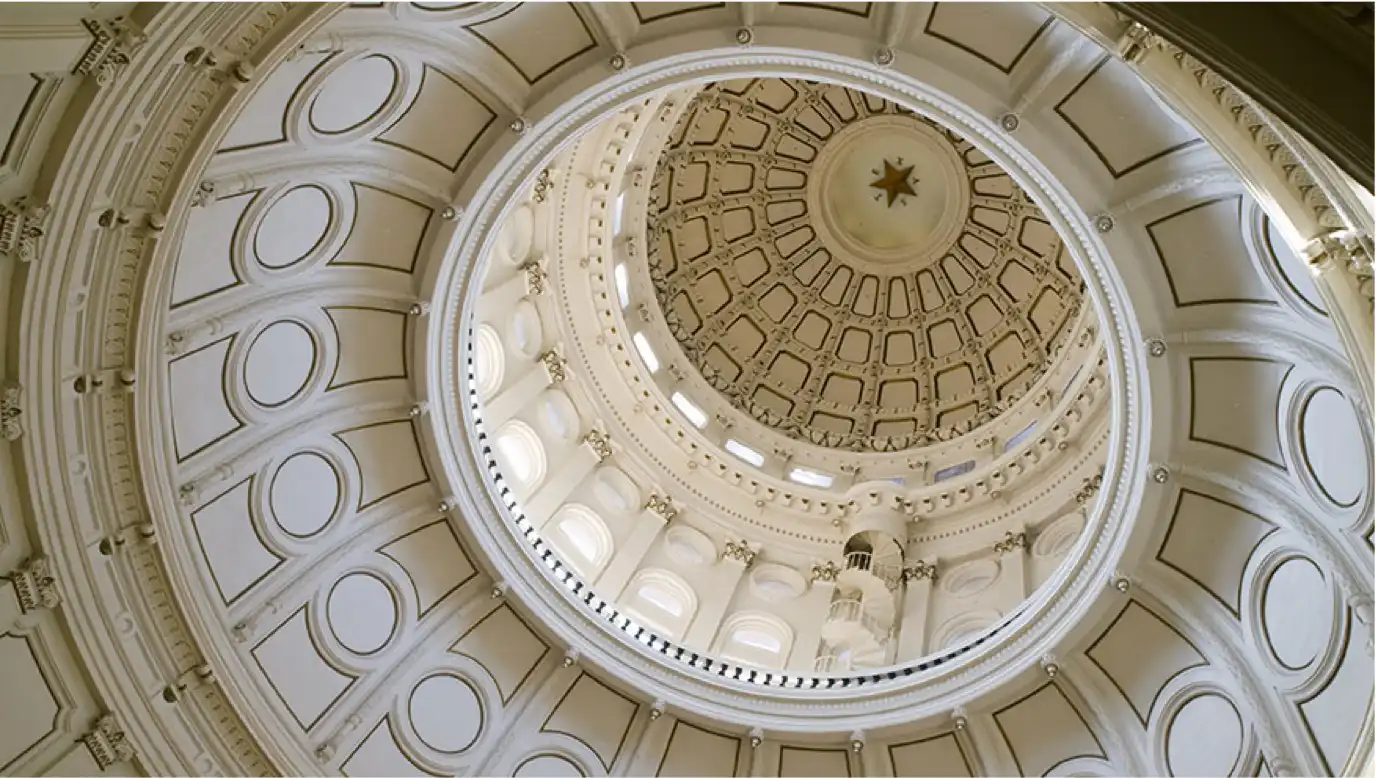 The ceiling of a government rotunda.